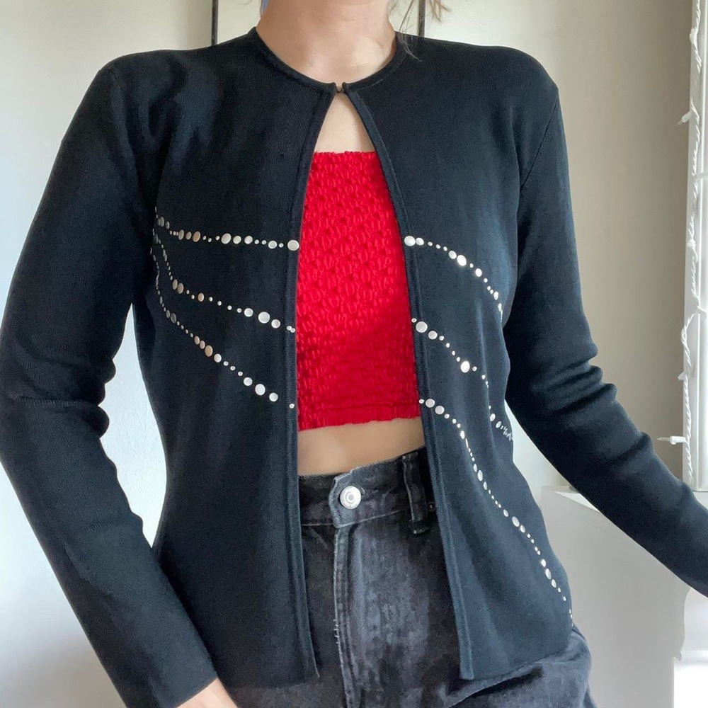 Black Clasp Cardigan